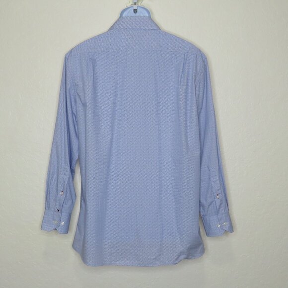 Tommy Hilfiger* Men's Long Sleeve Button Down Curved Hem BOHO Shirt~ Size 17" - Picture 2 of 12